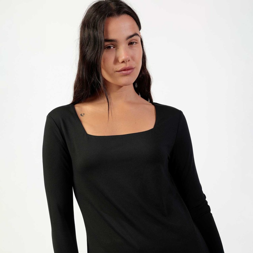 Maglia donna morbida scollo quadrato Admas 43684