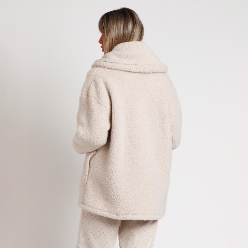 Giacca da camera sherpa Teddy scollo a scialle Admas 67137