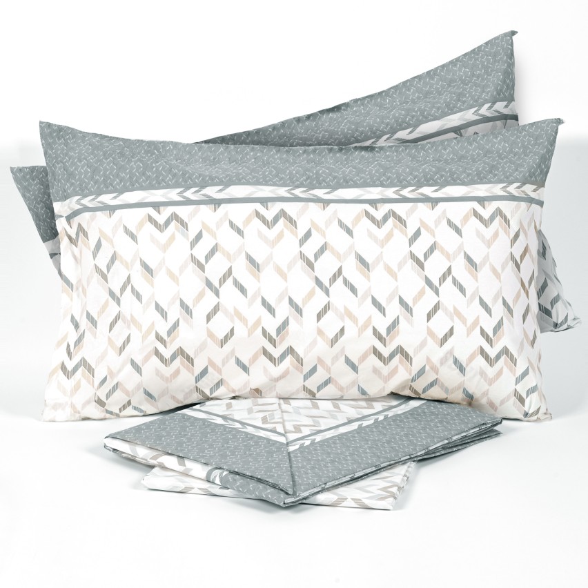 Completo letto matrimoniale cotone made in Italy Vegas Biancaluna