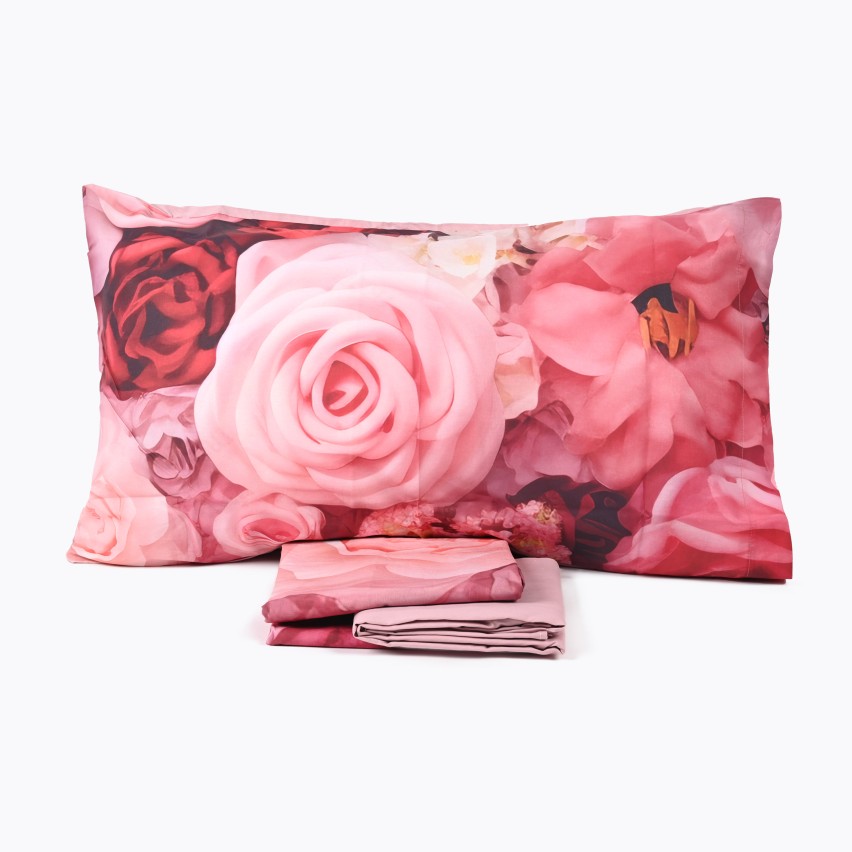 Completo letto 100% cotone Biancaluna Flora