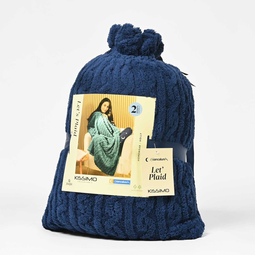 Coperta + sacco intrecciata Biancaluna Holly
