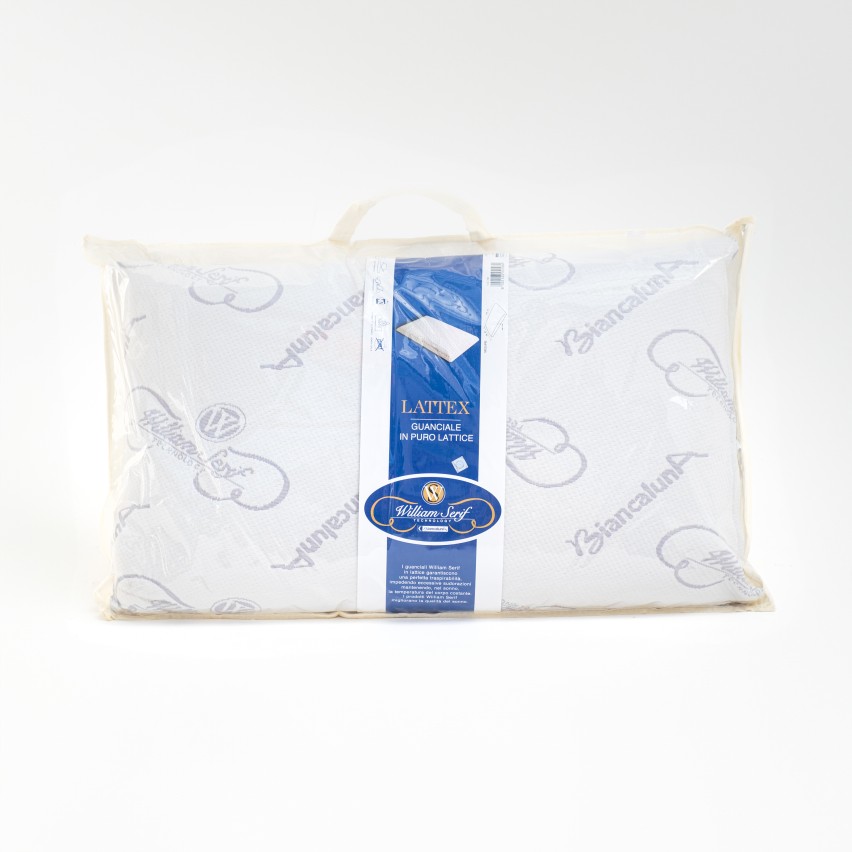Guanciale in puro lattice Biancaluna William Serif