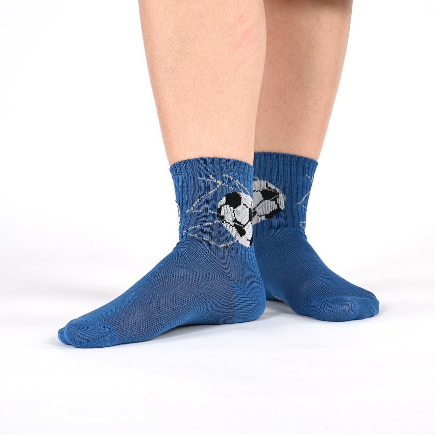 Calzine bimbo in cotone con pallone Made in Italy Bluintimo 323 Set 3 paia