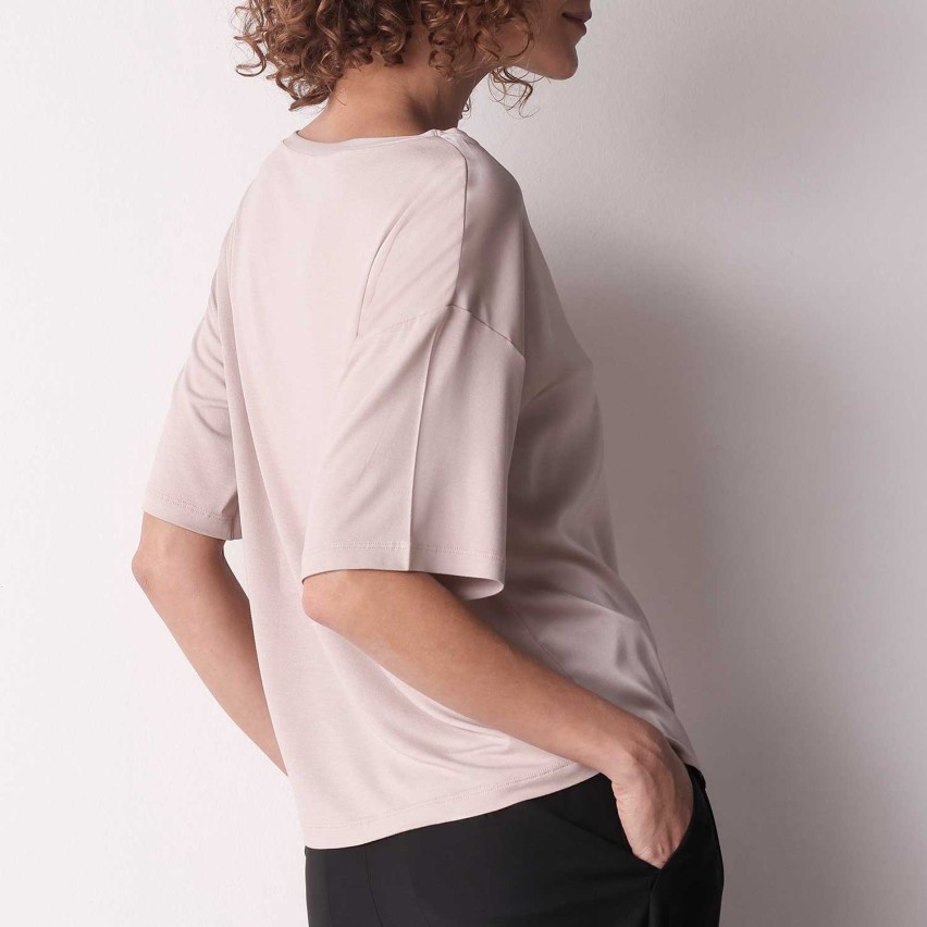 Maglia donna scollo a barchetta in raso e viscosa Cotonella ADD14