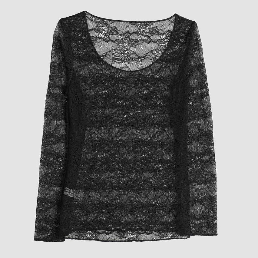 Maglia donna girocollo in pizzo trasparente Cotonella ADD16
