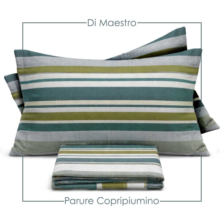 Parure copripiumino a righe Di Maestro Ivor