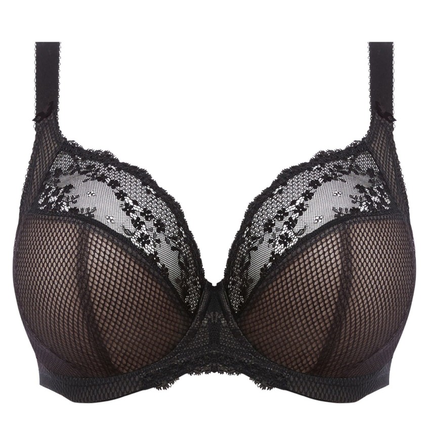 Reggiseno con ferretto tulle effetto rete e pizzo Elomi EL4382