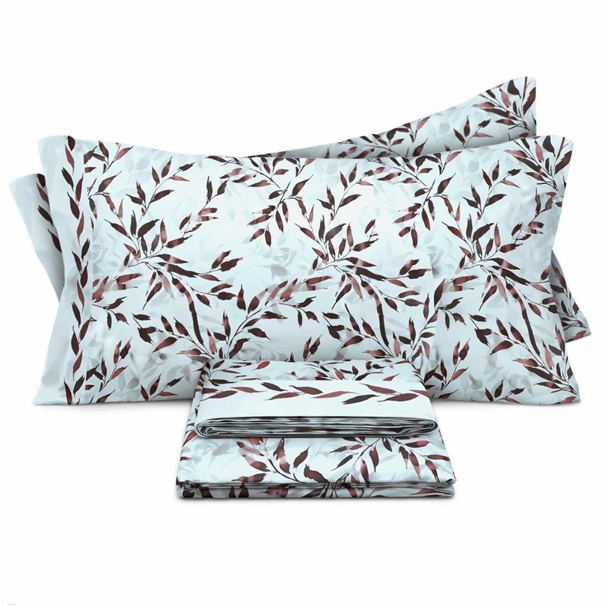 Completo letto con foglie cotone Pompea Marta
