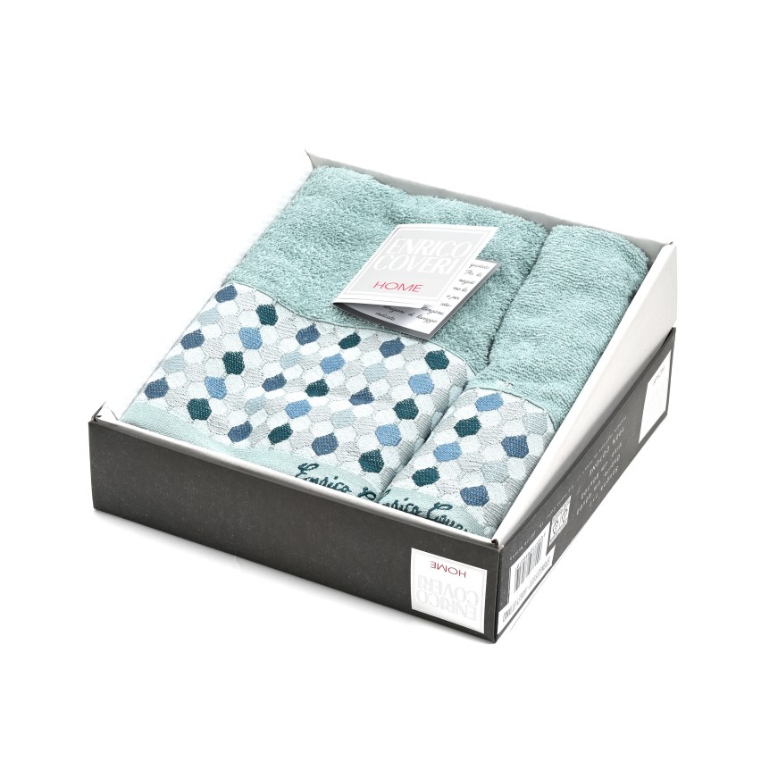 Set di Asciugamani spugna 1 + 1 Enrico Coveri 0011 Hayley