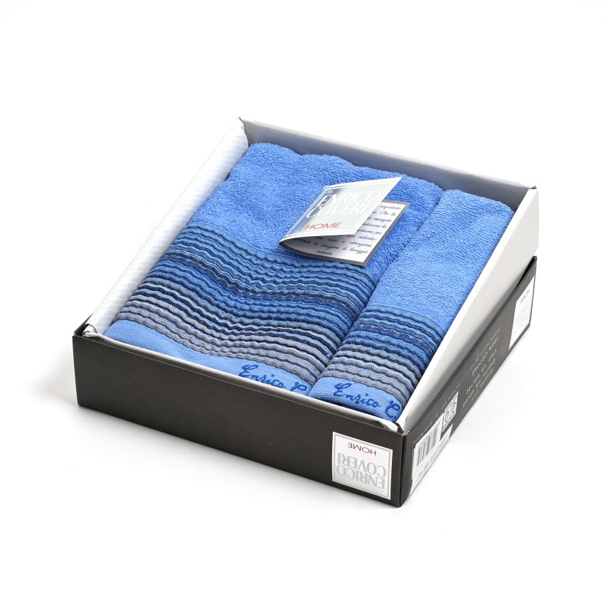 Set di asciugamani 1+ 1 realizzati in spugna jacquard Enrico Coveri 0016 Axel