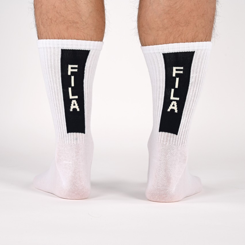 Calze sportive unisex con logo verticale Fila F5607 3 paia