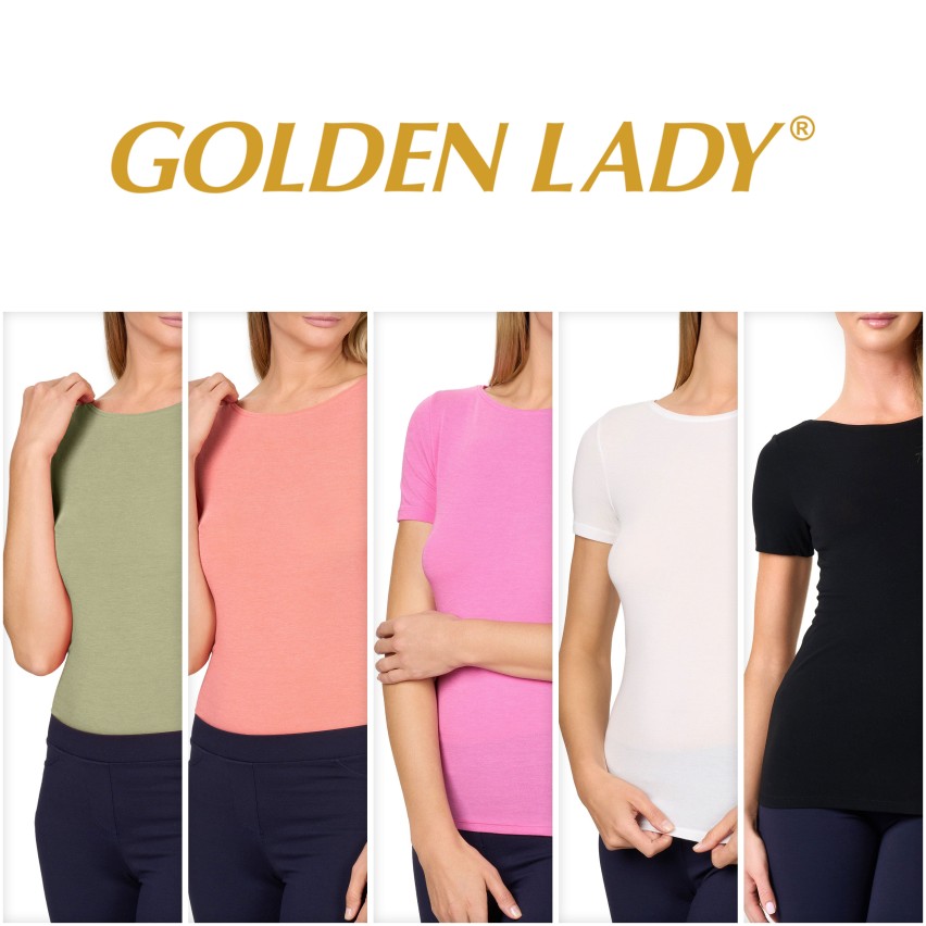 Maglia Donna Scollo a Barca in modal e seta Golden Lady 1446
