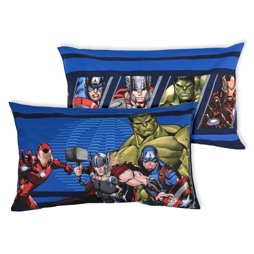 Federe Marvel Avengers 100% cotone 2 pezzi