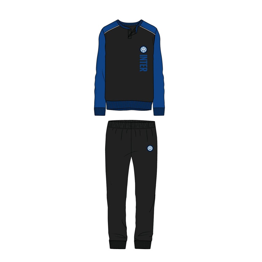 Pigiama uomo ufficiale Inter in caldo cotone nerazzurro PIGI 1185
