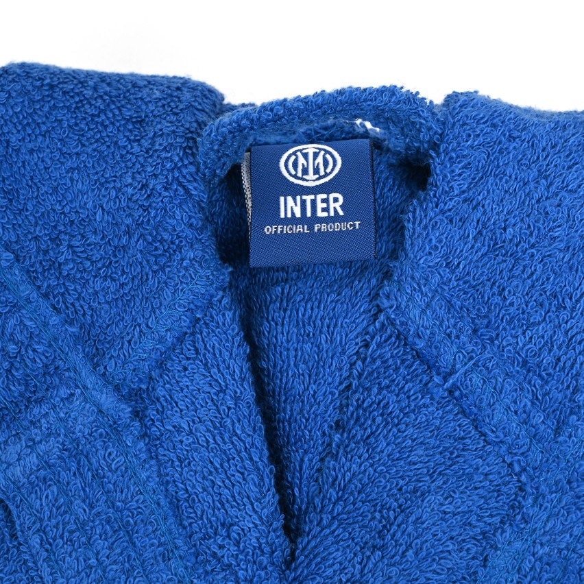 Accappatoio ufficiale Inter in spugna con cappuccio 100% cotone