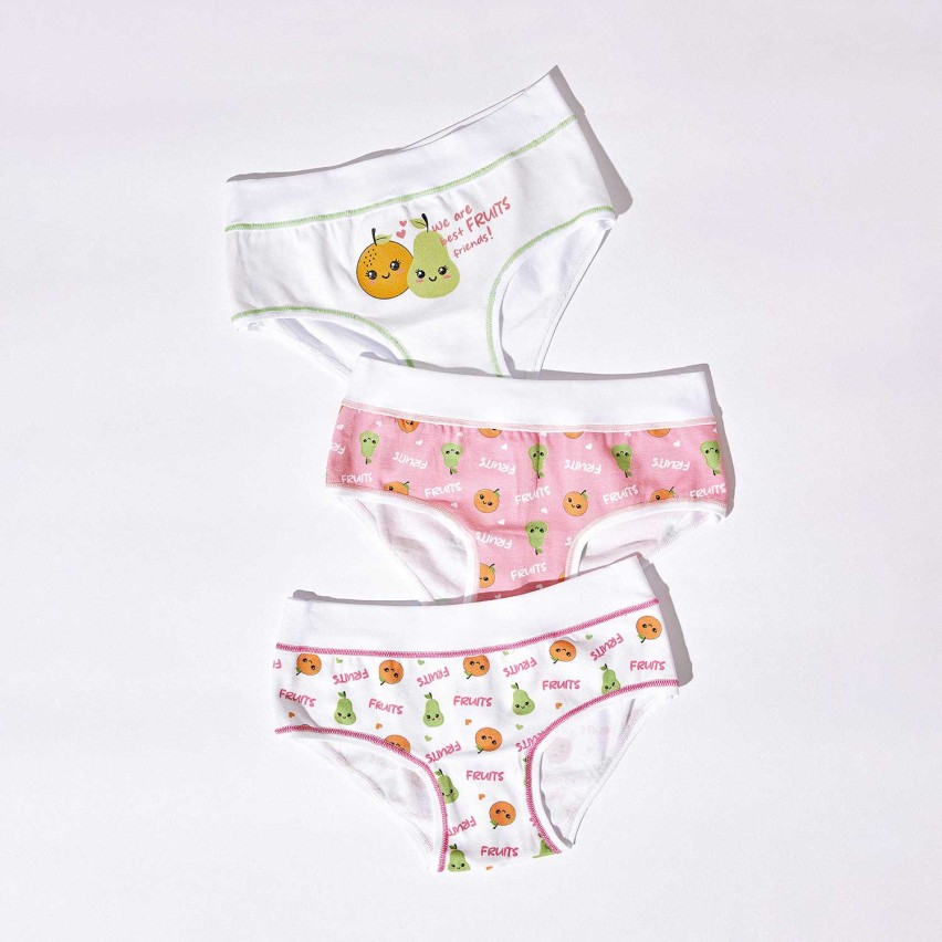 Slip per bambina colorate assortite cotone Jadea 212 3 pz