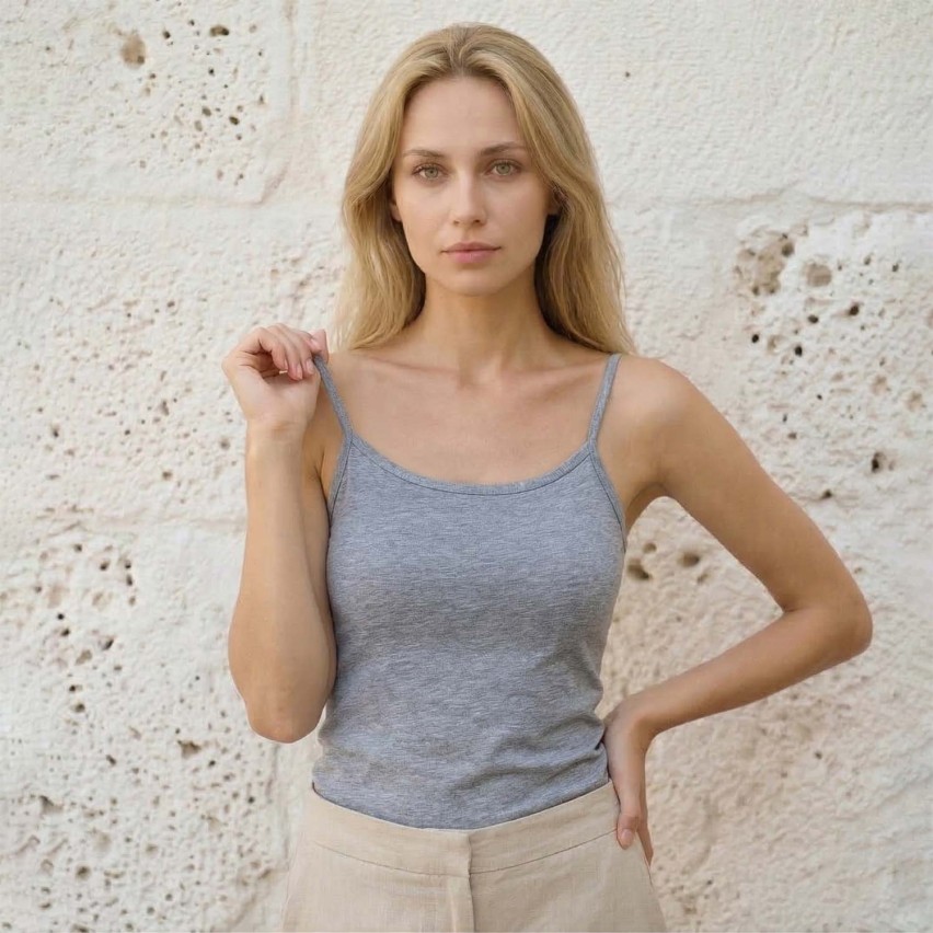 Top donna Jadea 4179 canotta spalla stretta cotone
