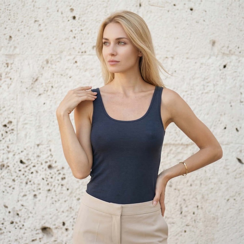 Canotta donna Jadea 4182 spalla larga in cotone modal