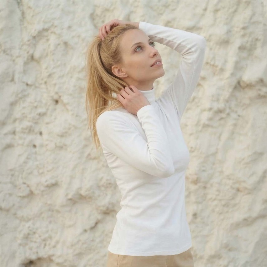Maglia donna Jadea 4267 dolcevita cotone con manica lunga