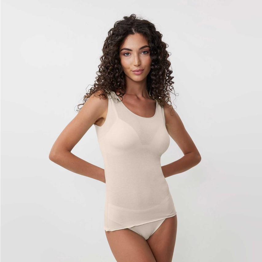 Canotta donna modal e cashmere spalla larga Jadea 4709