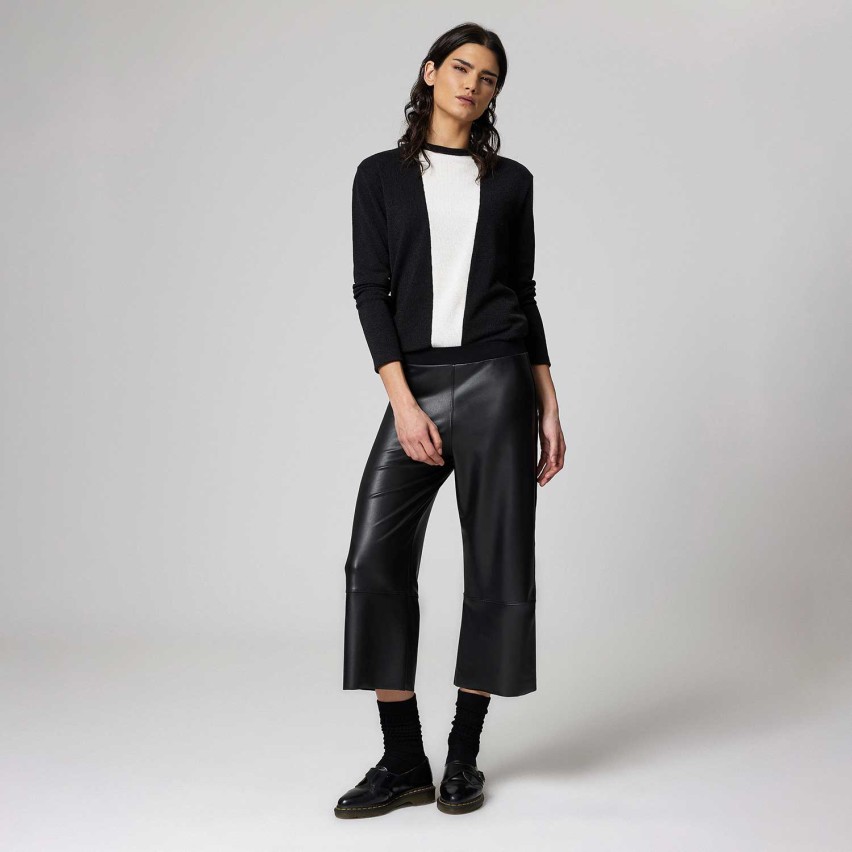 Pantalone donna capri in pelle Jadea 4872