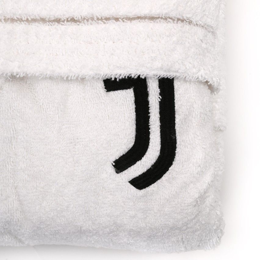 Accappatoio ufficiale Juventus in spugna con cappuccio 100% cotone