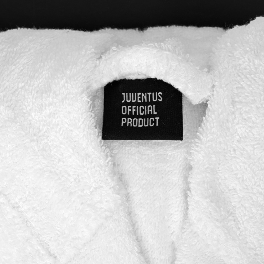Accappatoio ufficiale Juventus in spugna con cappuccio 100% cotone
