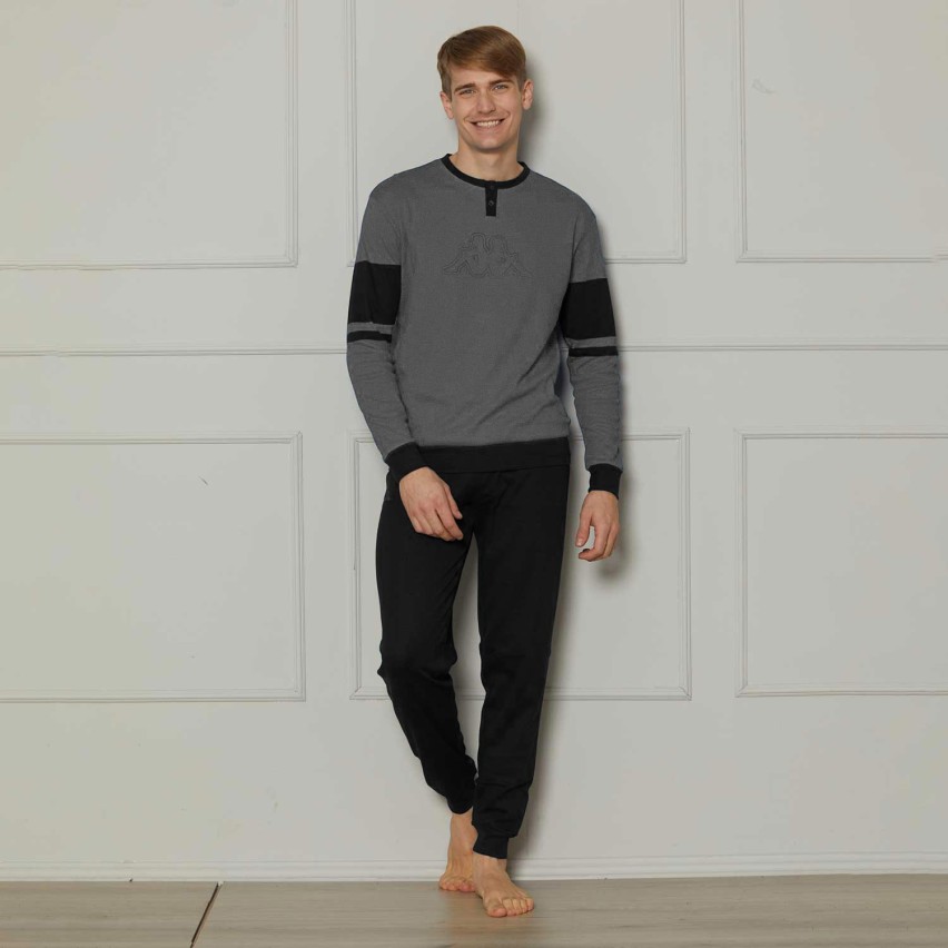 Pigiama uomo scollo serafino caldo cotone Kappa KMW25002