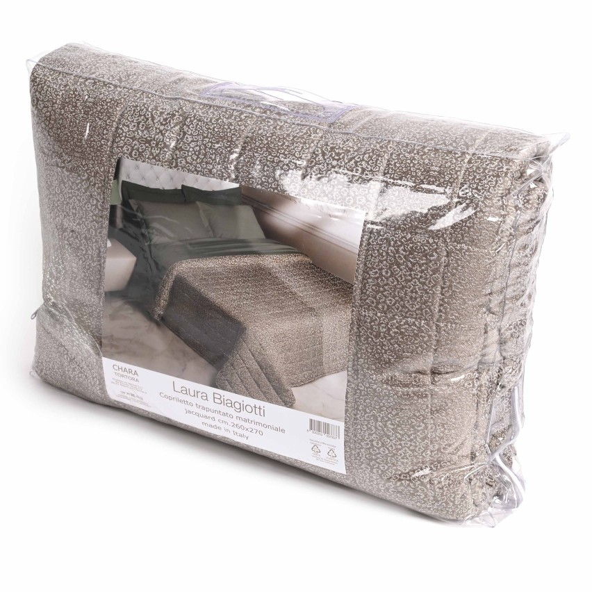 Copriletto Trapuntato Matrimoniale primaverile effetto jacquard Chara Laura Biagiotti