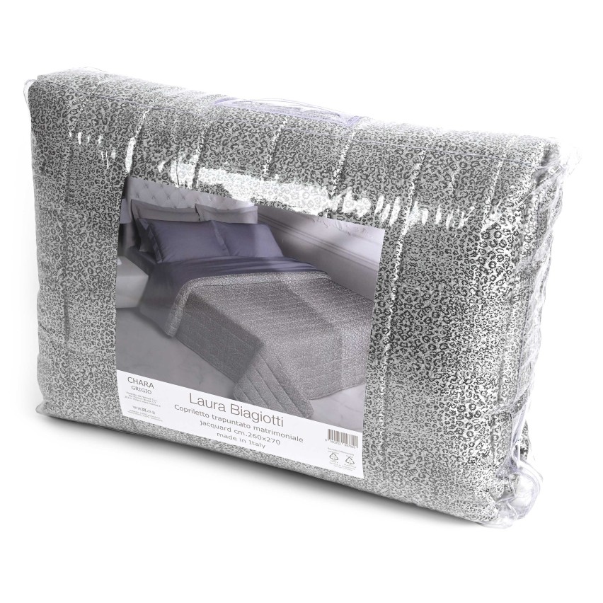 Copriletto Trapuntato Matrimoniale primaverile effetto jacquard Chara Laura Biagiotti