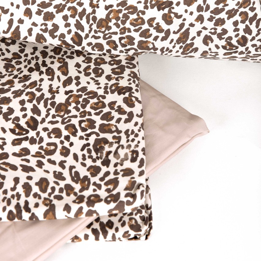 Completo Letto Matrimoniale Leopardato in 100% Cotone Laura Biagiotti 