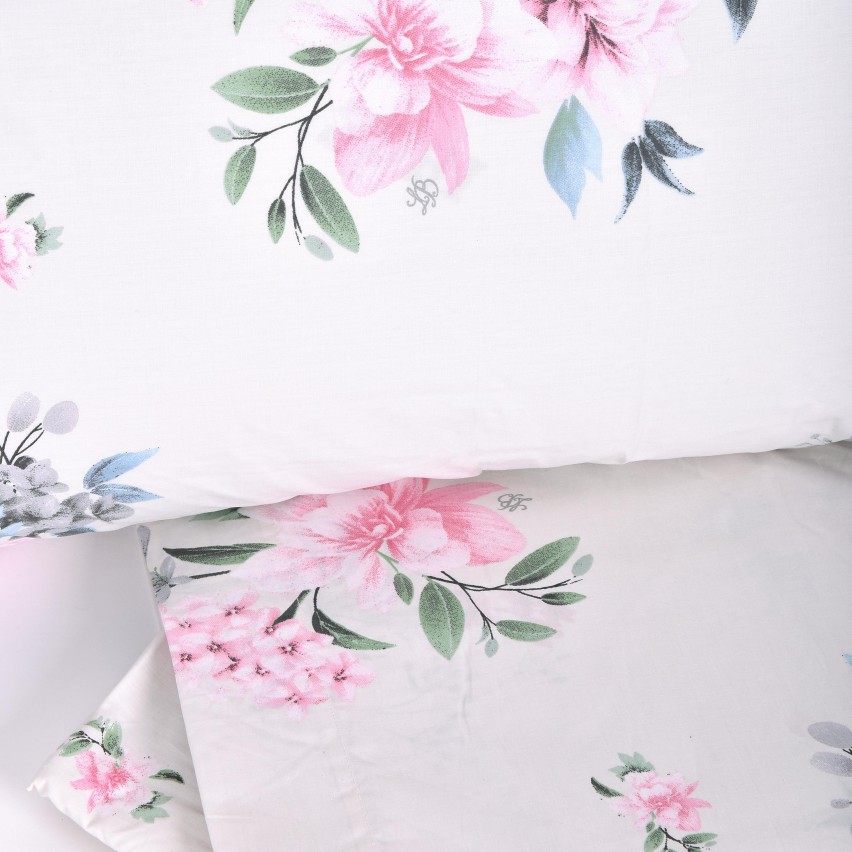 Completo Letto matrimoniale 100% Cotone fantasia floreale Laura Biagiotti Okab