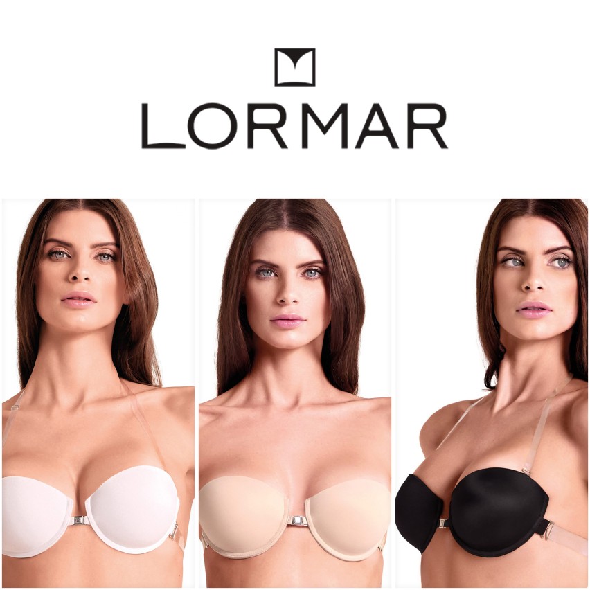 Reggiseno fascia Lormar lynette schiena scoperta spalline trasparenti