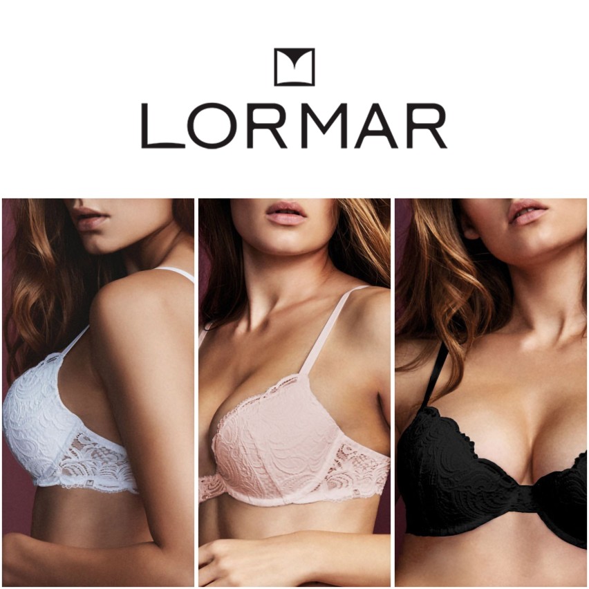 Reggiseno Lormar push up frizzante con ferretto in pizzo