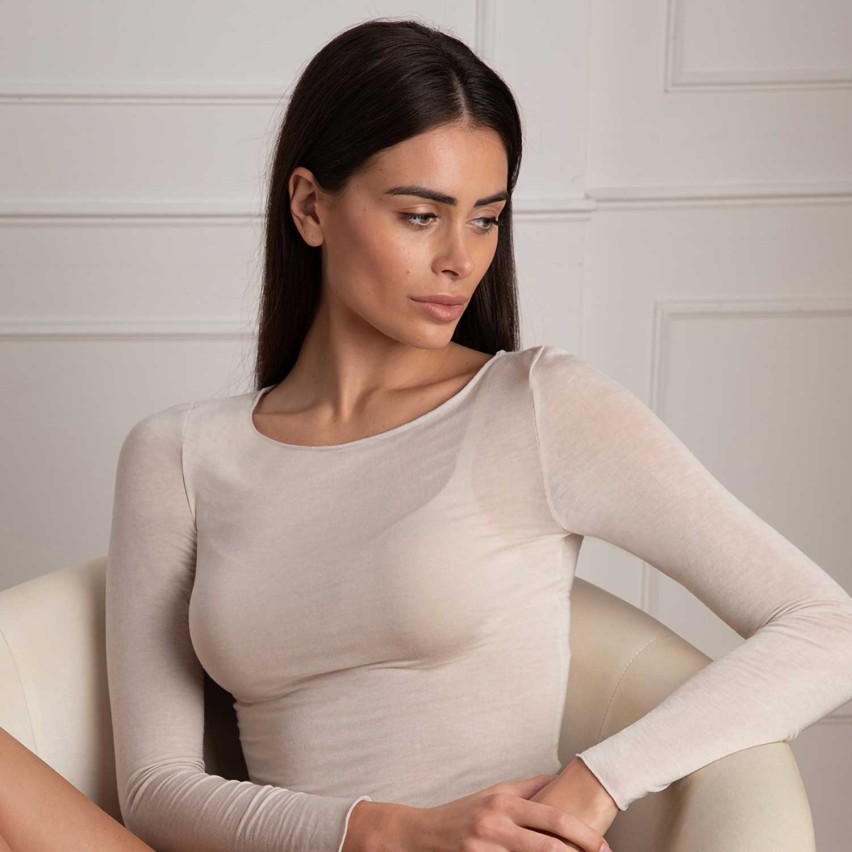 Maglia manica lunga modal e cashmere Lovable L0DVC