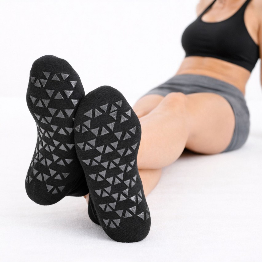Calze donna pilates caldo cotone antiscivolo Meritex 991- 3 paia