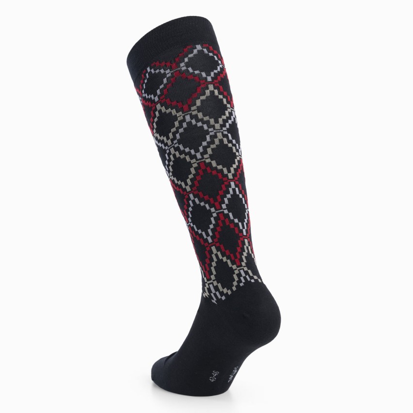 Calze lunghe fantasia geometrica Uomo Set da 6 paia Pompea Romeo S55