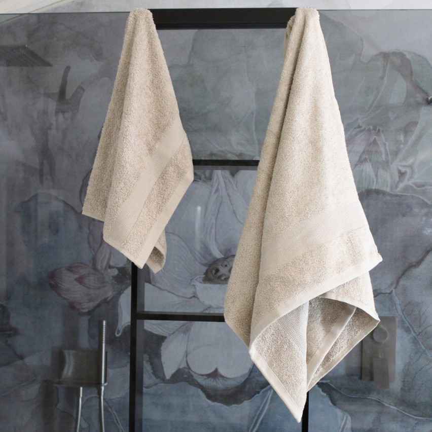 Set asciugamani viso + ospite Pompea 500gr 100% cotone