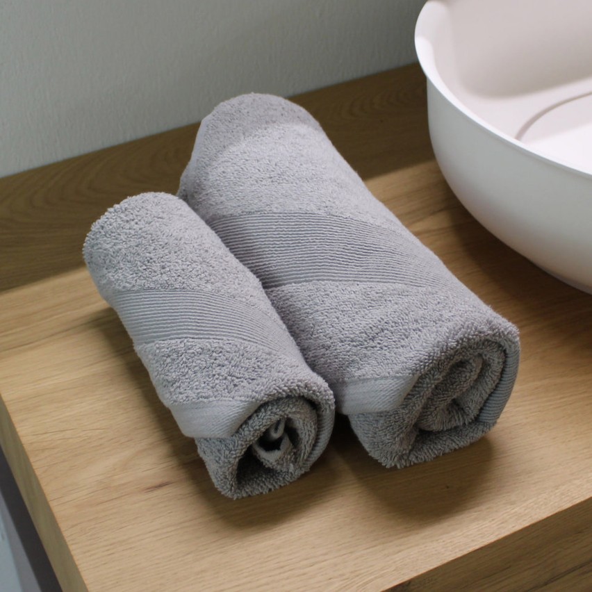 Set asciugamani viso + ospite Pompea 500gr 100% cotone