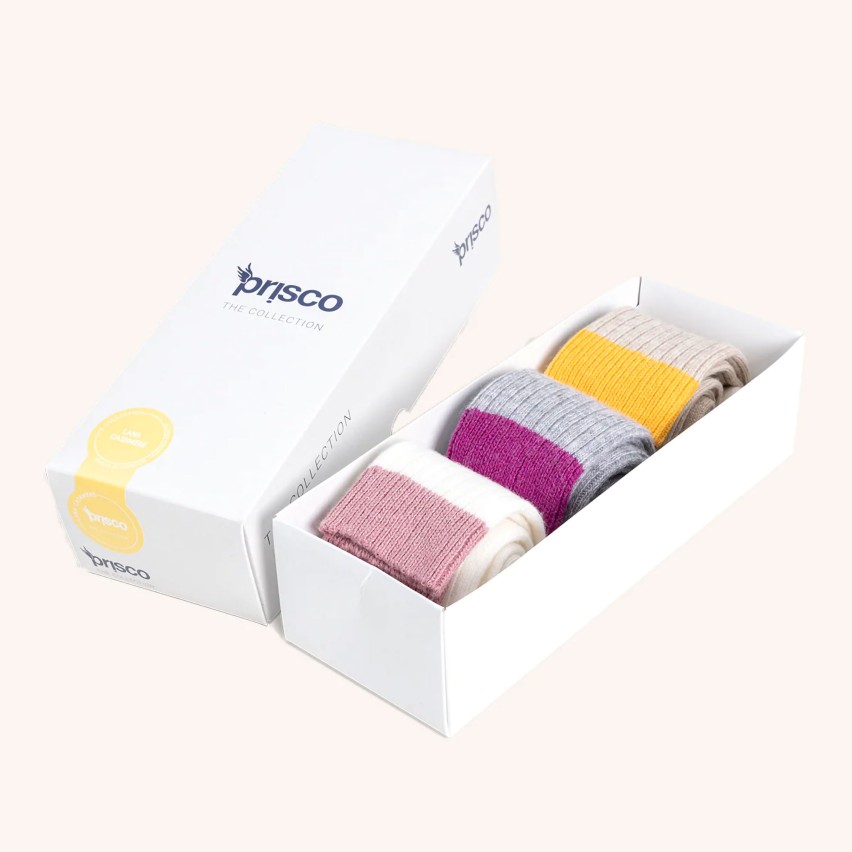 Calze lunghe assortite lana cashmere Prisco Cachelife DL 3 pezzi
