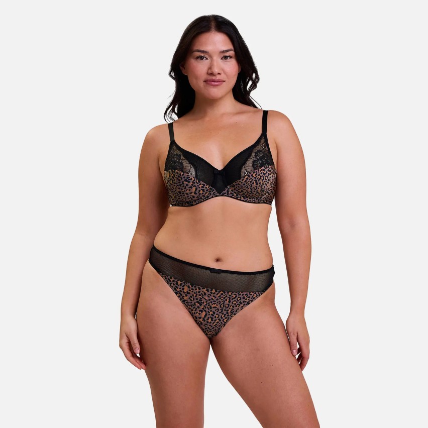 Perizoma leopardato microfibra + tulle microrete Sans Complexe 30PAM78