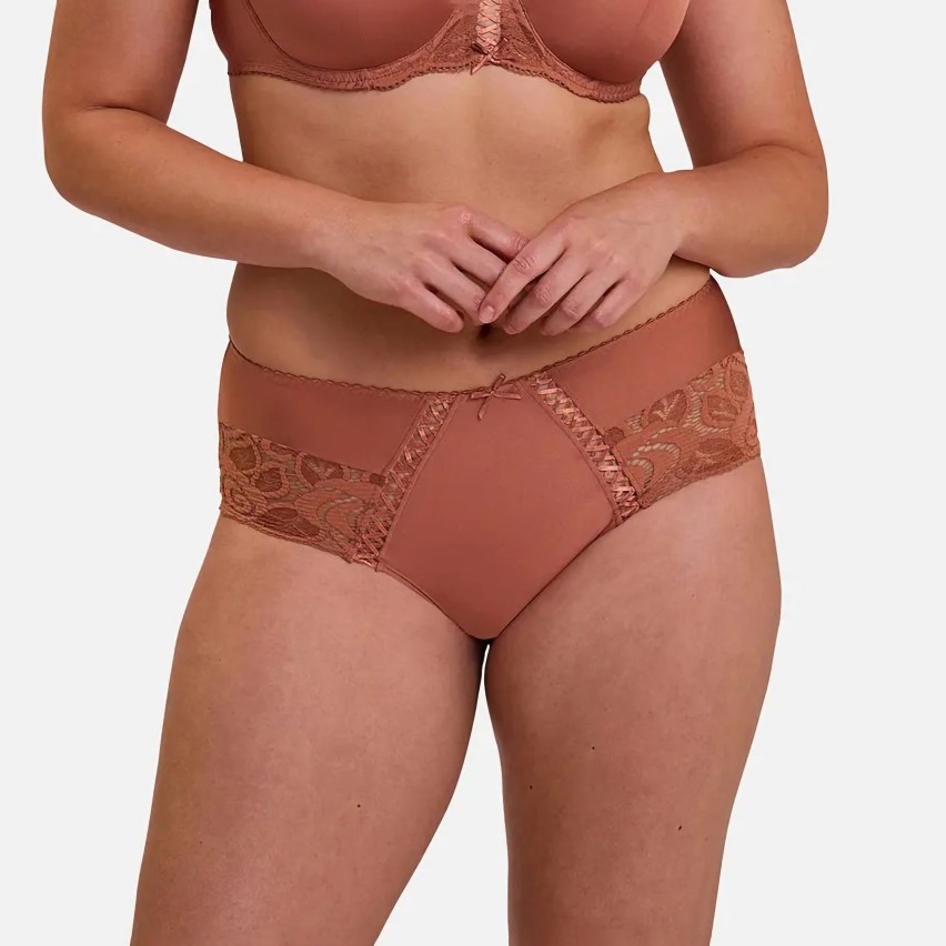 Culotte vita media microfibra e pizzo semitrasperente Sans Complexe 40PAL41