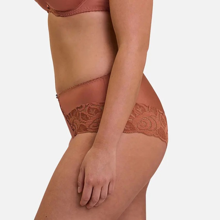 Culotte vita media microfibra e pizzo semitrasperente Sans Complexe 40PAL41