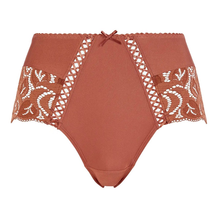 Culotte vita media microfibra e pizzo semitrasperente Sans Complexe 40PAL41