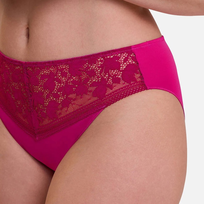 Slip Vita Media pizzo e microfibra satinata Sans Complexe 60PAL50