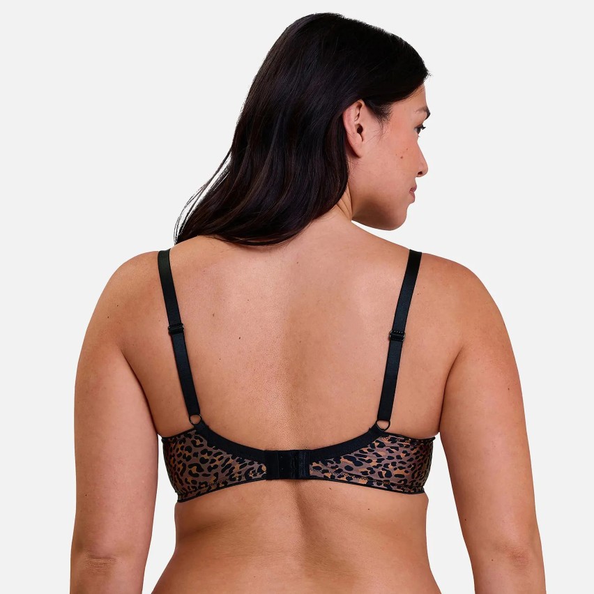 Reggiseno con ferretto leopardato e tulle micro rete Sans Complexe 70AAM78