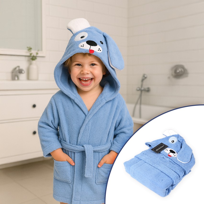 Accappatoio bimbo bimba faccina animaletto Sommaruga