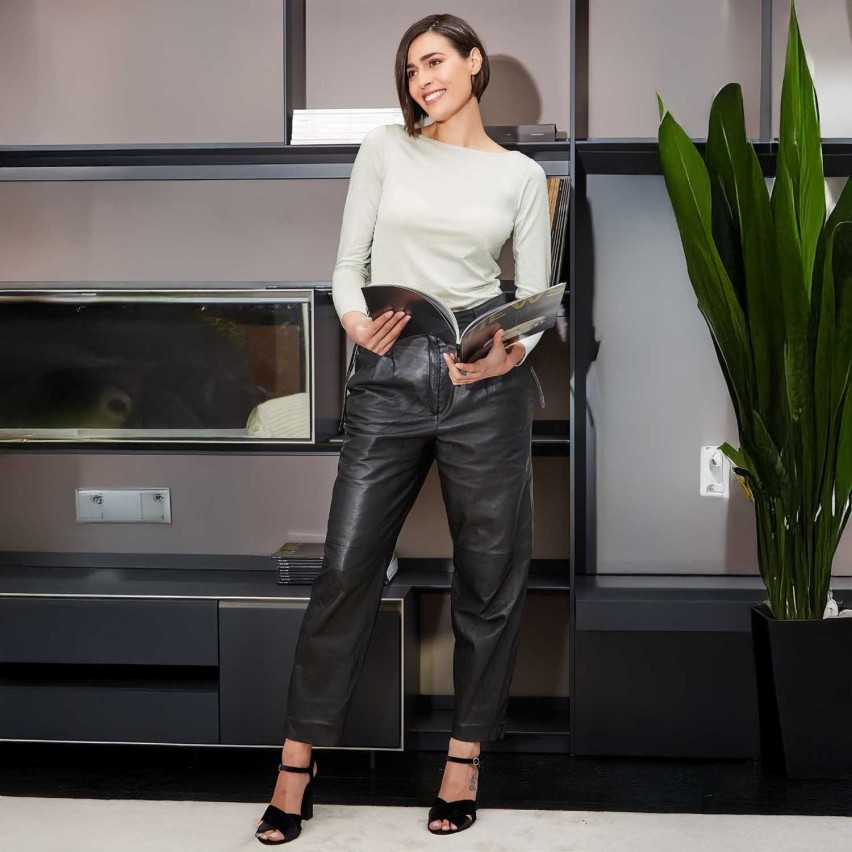 Maglia donna scollo a barca effetto lamé MySublyme 1312