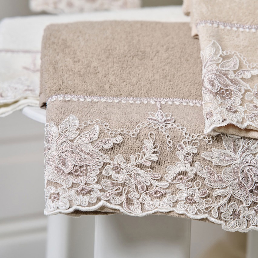 Asciugamani viso + ospite 100% cotone Vingi Desiree