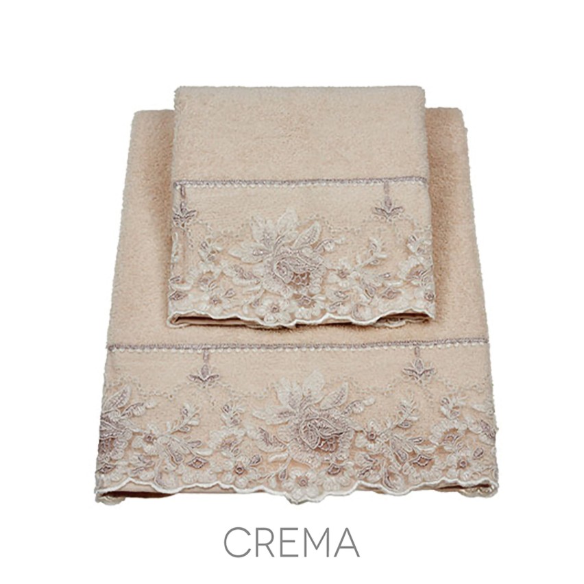 Asciugamani viso + ospite 100% cotone Vingi Desiree